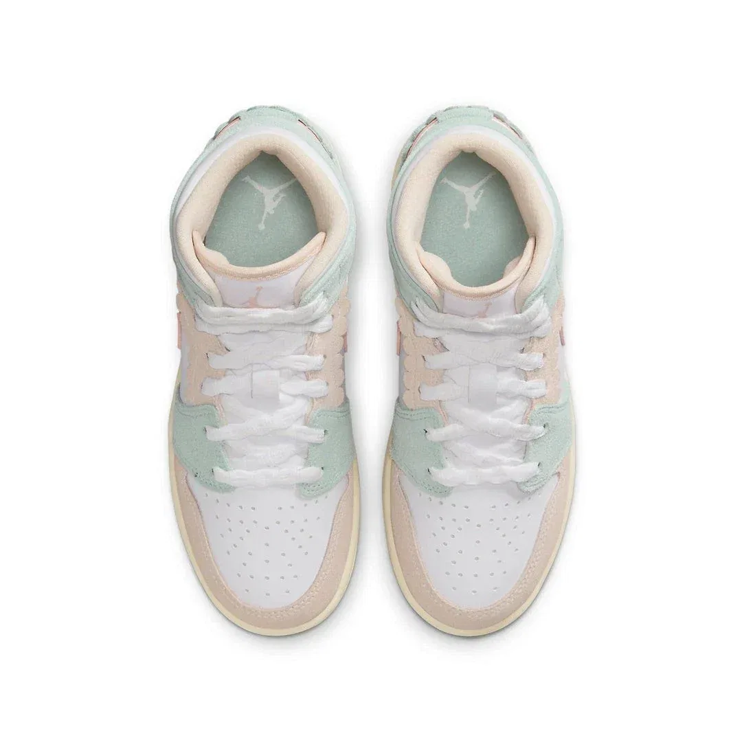 Детские кроссовки Nike Air Jordan Mid DZ5361 - розовые оксфорды, повседневная обувь HTAT8 — фото 3