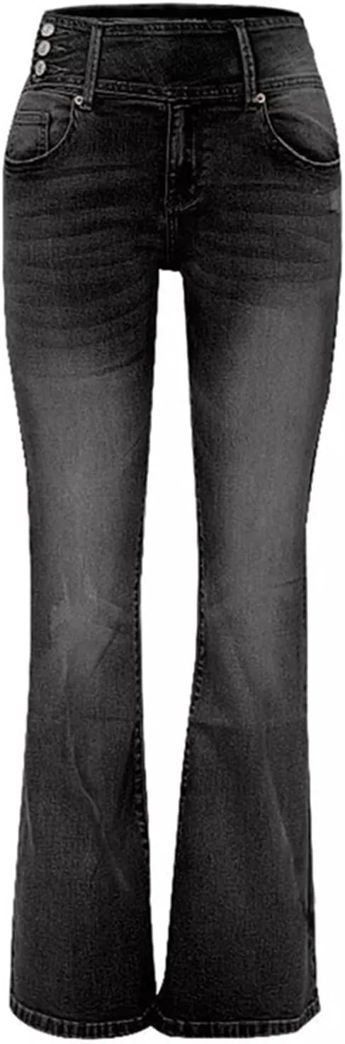 

Женские джинсы-клеш с высокой талией Cicilin