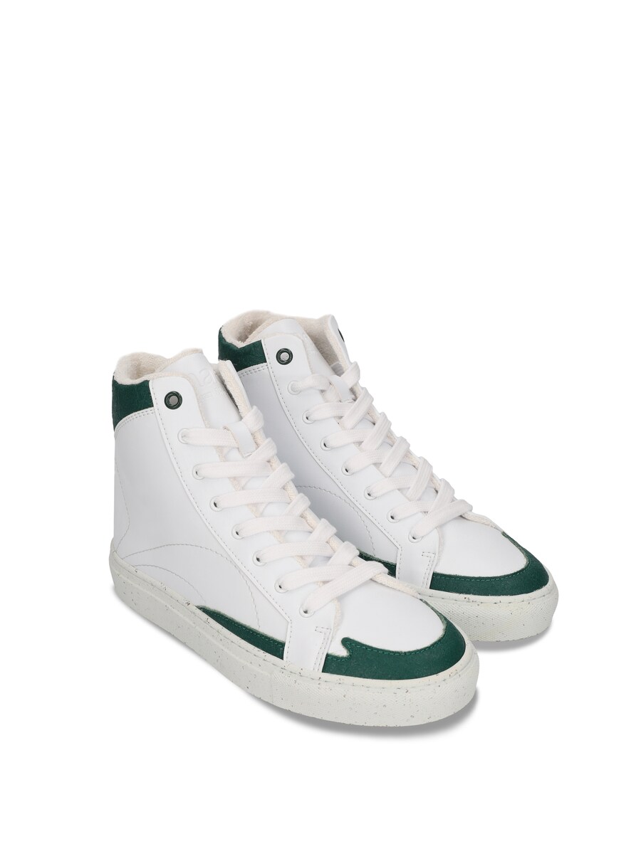 Кроссовки с высоким берцем nae Vegan Shoes London, цвет Green/White — фото 2