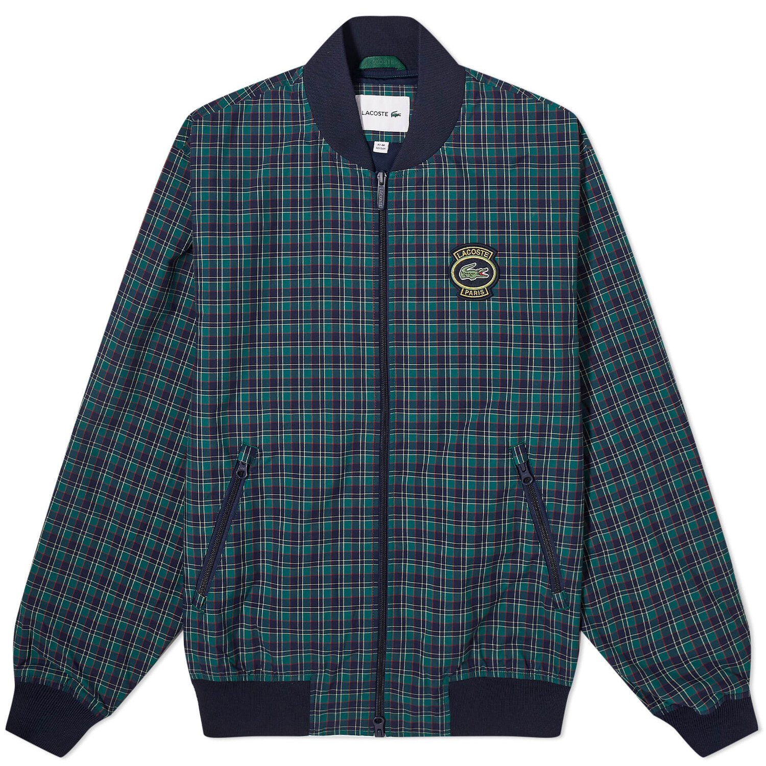 

Худи Lacoste Paris Logo Check Bomber, цвет Navy Blue Check