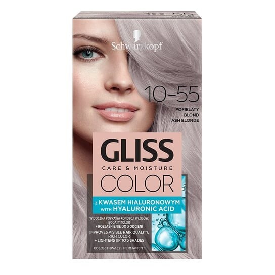 

Краска-краска для волос Schwarzkopf Gliss Color 10-55 пепельный блондин