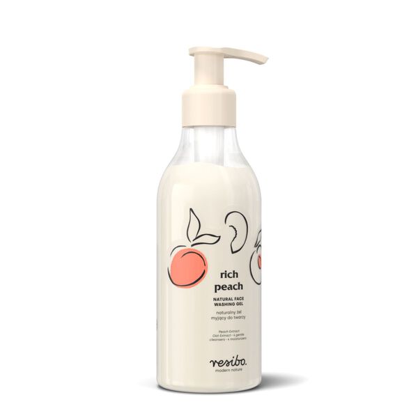 

Гель для умывания лица, 250 мл Resibo Rich peach