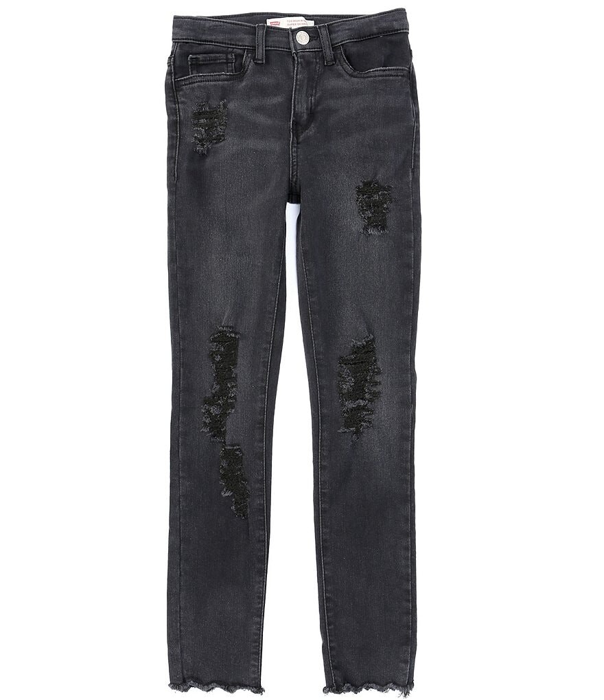 

Джинсы суперскинни Levi's Big Girls 7–16 720 с высокой посадкой и потертостями, синий