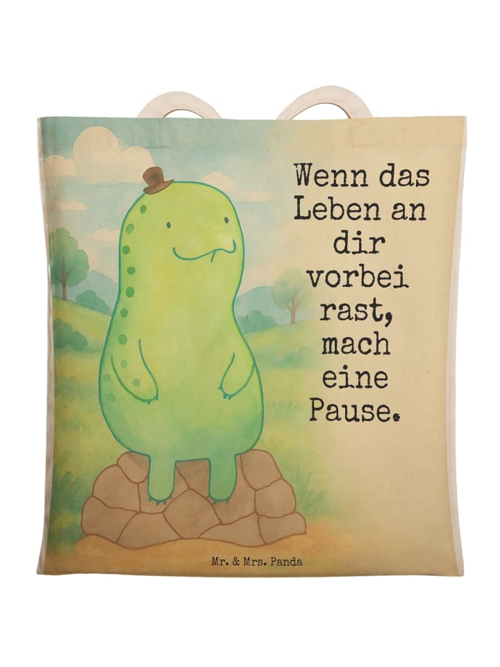 

Mr. & Mrs. Panda Сумка-шоппер с дизайном Turtle Break и надписью, белого цвета