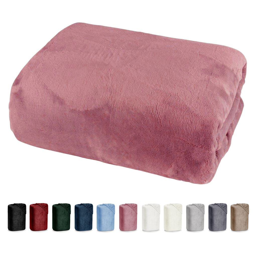 

Heimtexland Роскошная простыня Cashmere Touch Мягкая простыня Nicky Plush Teddy Type585 Old Pink 100 см x 200 см