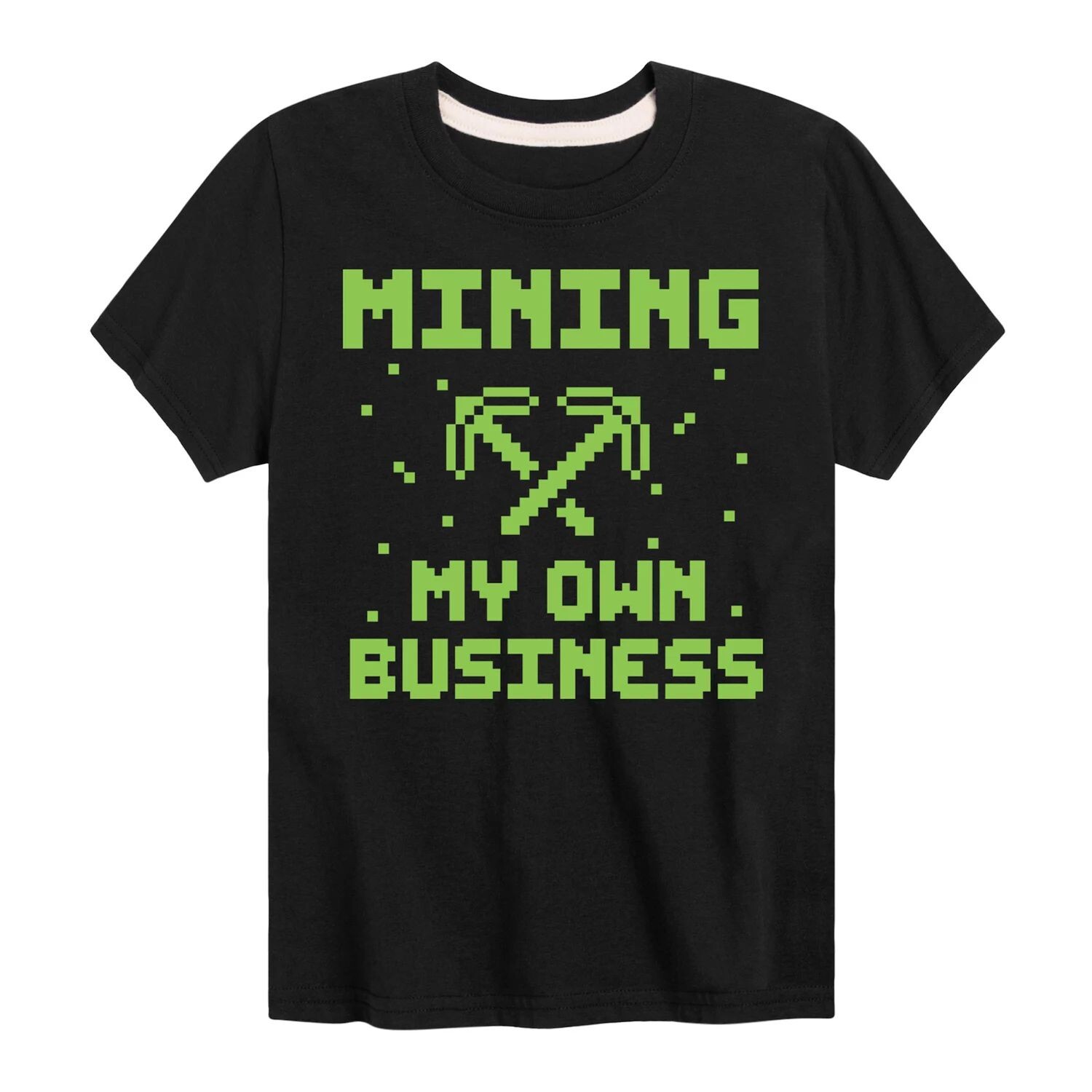 

Футболка с рисунком Minecraft для мальчиков 8–20 лет «Mining My Own Business» Minecraft, черный