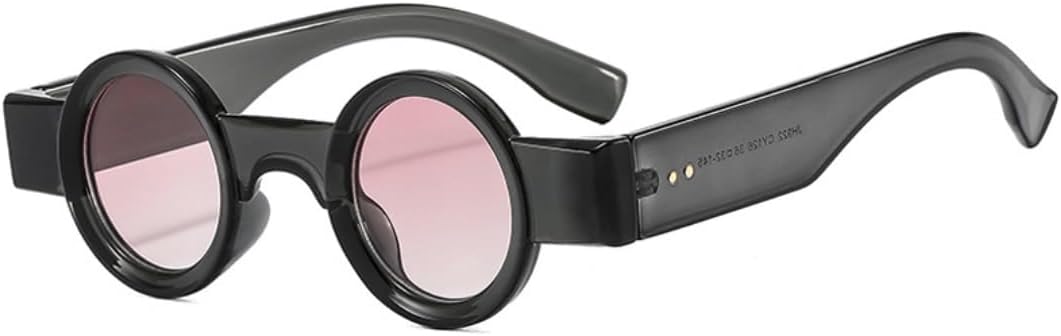 

Ретро маленькие круглые женские солнцезащитные очки в стиле панк с защитой от УФ-излучения UV400, модные очки с прозрачными линзами цвета океана, мужские модные очки с заклепками VVTWSSW, 5