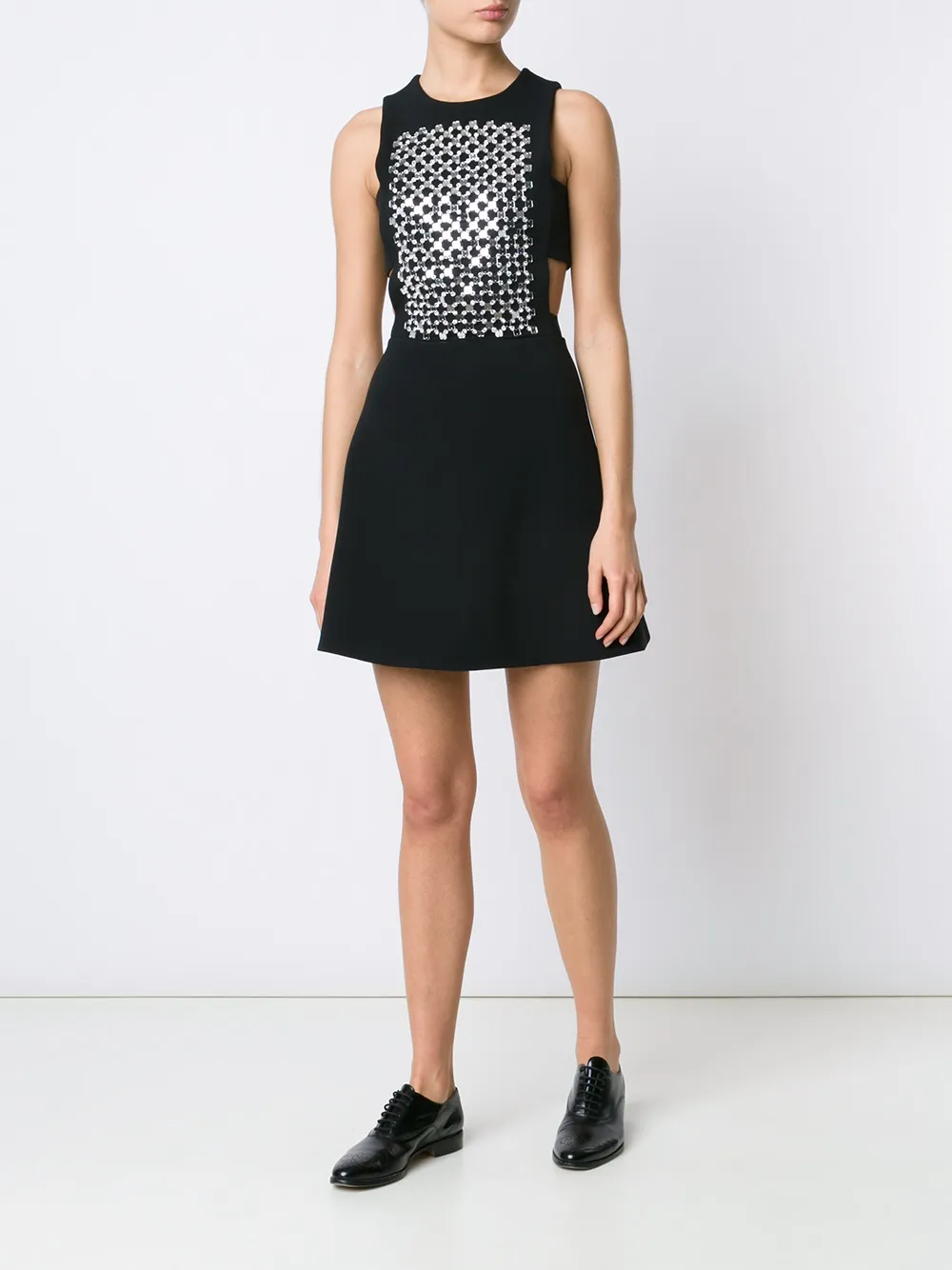 

Платье А-силуэта David Koma, черный