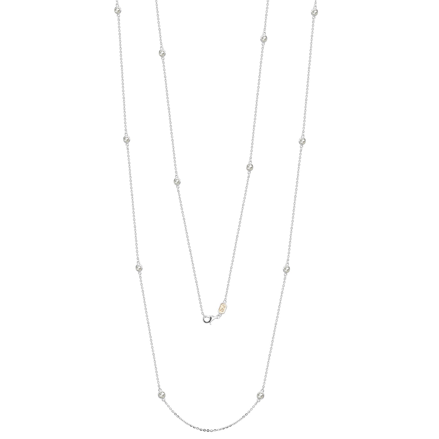 

Ожерелье Suzy Levian из 14-каратного розового золота с двумя каратами и бриллиантами (36 дюймов) Suzy Levian, белый