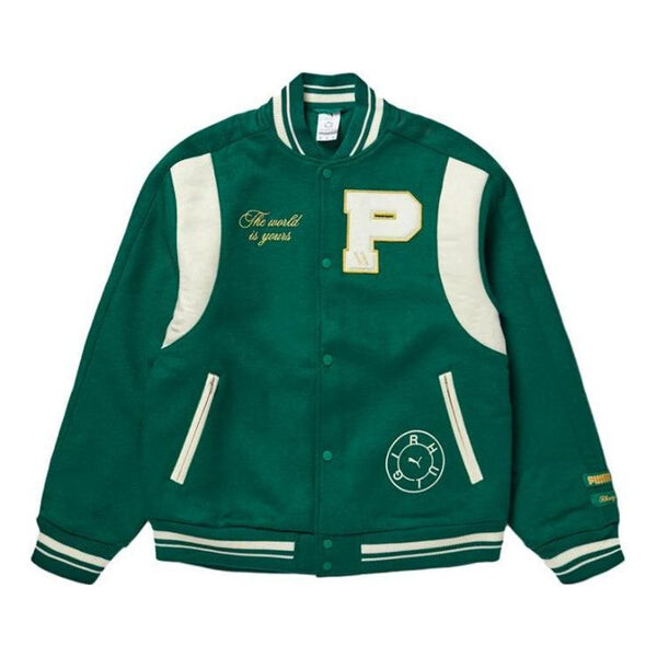 

Куртка x rhuigi varsity jacket 'green' Puma, зеленый