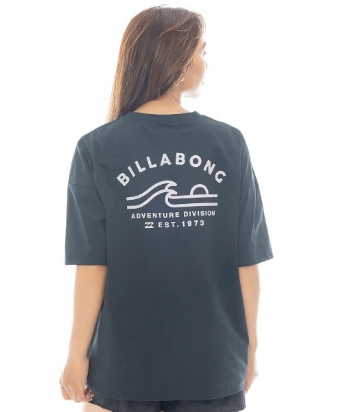 

Женская футболка с принтом на спине, короткий рукав BILLABONG, черный
