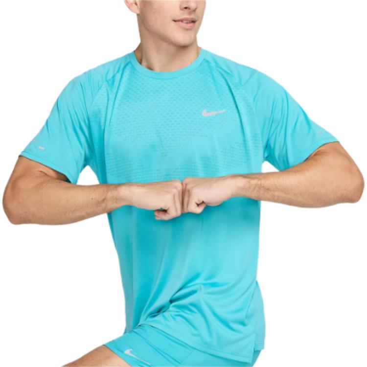 Мужская футболка для бега Stride Dri FIT Adv с короткими рукавами Nike, синий — фото 4