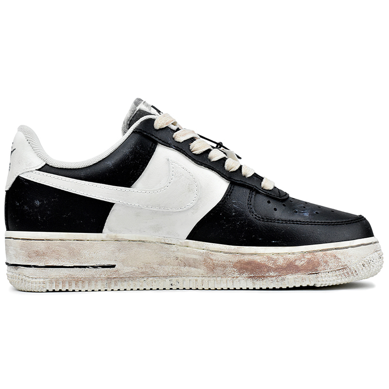 Женские черно-белые скейтерские кроссовки Nike Air Force 1 износостойкие и легкие низкие с подарочной упаковкой Old Password, цвет Old Password-Gift Box 4 — фото 4