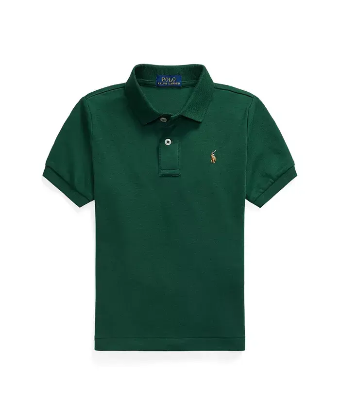 

Мягкая хлопковая поло для малышей и мальчиков Polo Ralph Lauren, зеленый