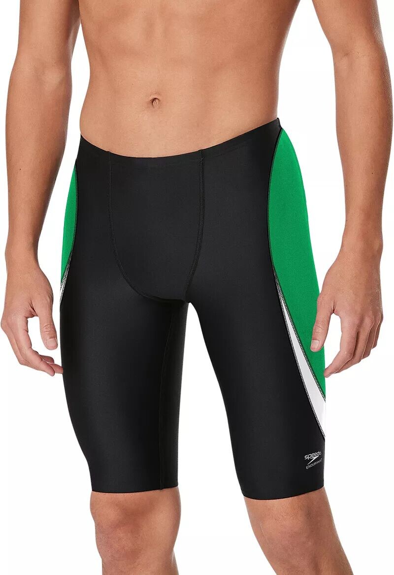 

Мужской купальник Speedo с джаммерами и краями, черный/зеленый