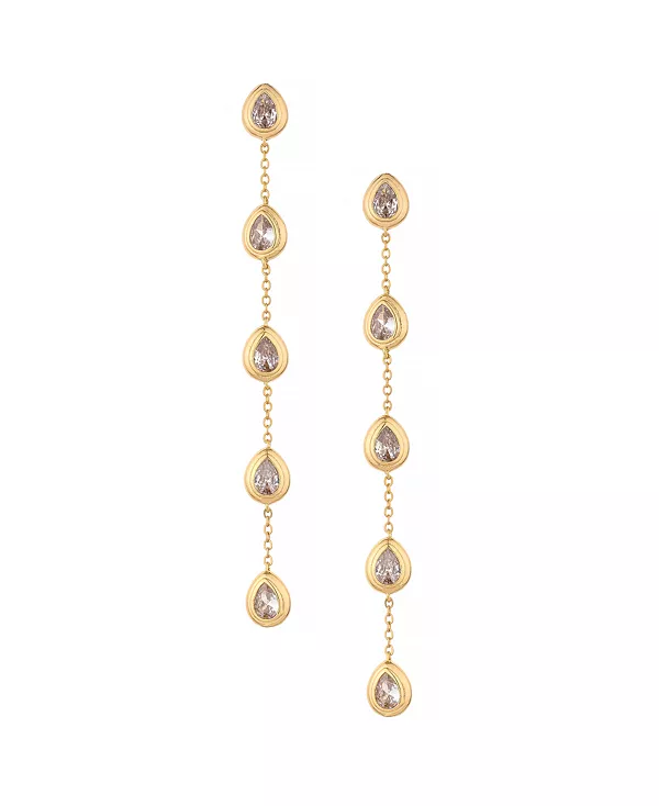 

Серьги-Капли из многокристаллического золота 18 карат Ettika, gold