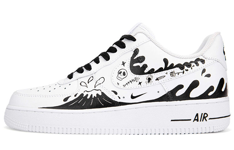 

Кроссовки Nike Air Force 1 Skateboard Shoes Women's Low-Top White Black, Черный, Кроссовки Nike Air Force 1 Skateboard Shoes Women's Low-Top White Black