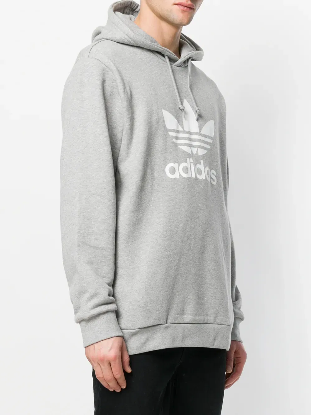Худи Adidas Originals с трилистником, серый — фото 3