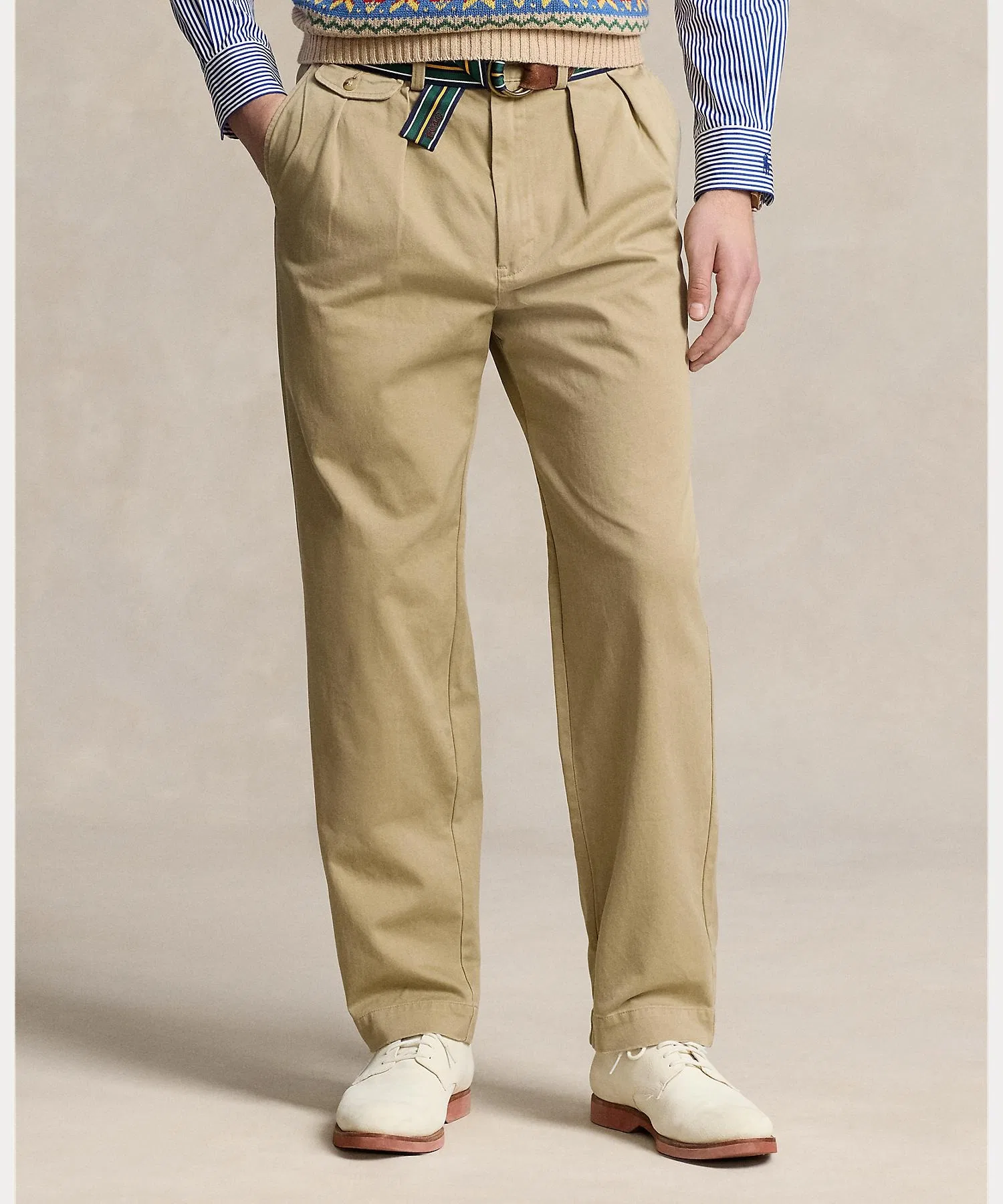 Мужские брюки-чинос POLO RALPH LAUREN хлопковые коричневые — фото 3