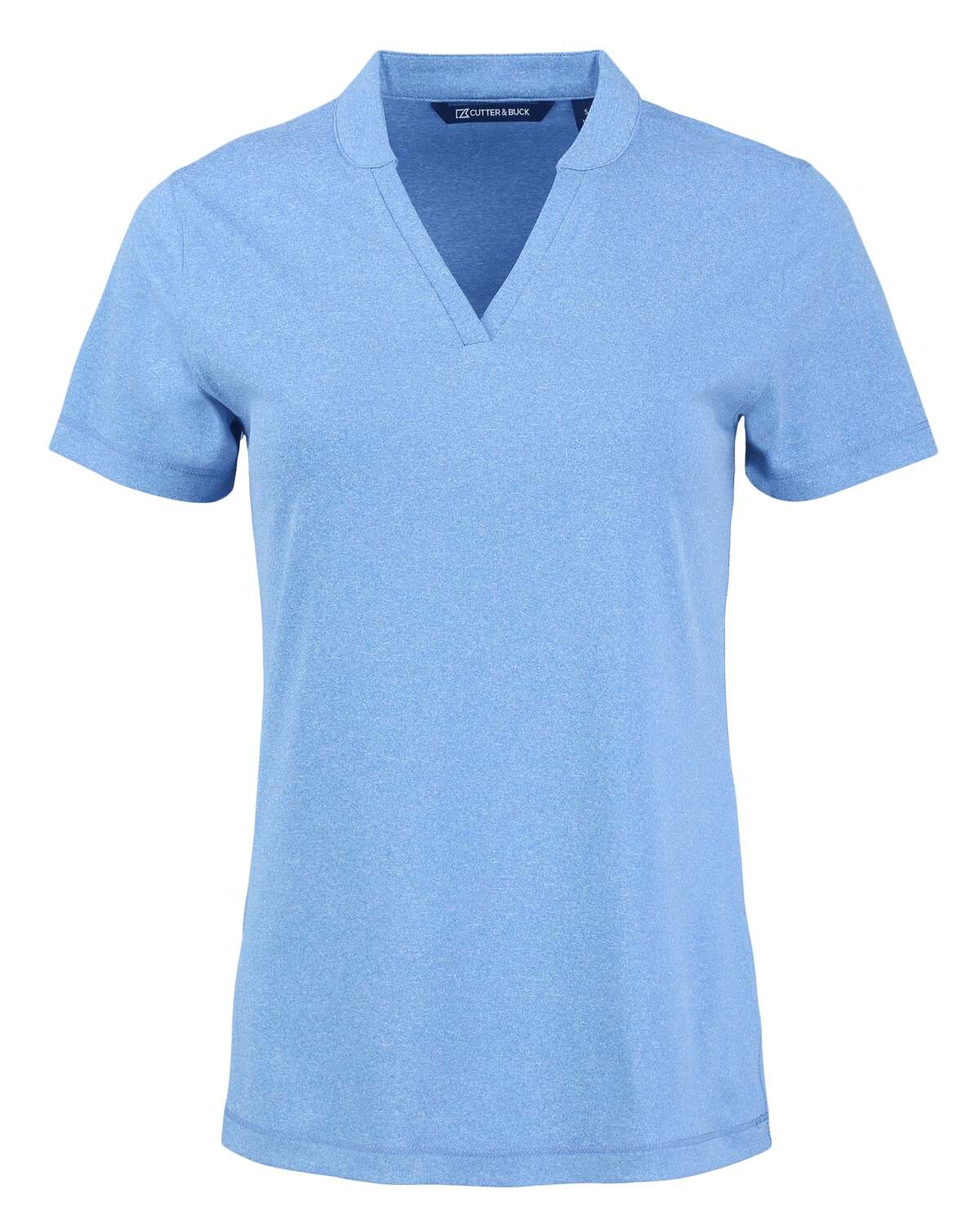 

Футболка женская с принтом лезвия Cutter & Buck Forge из меланжевого эластичного материала, Dark Atlas Heather