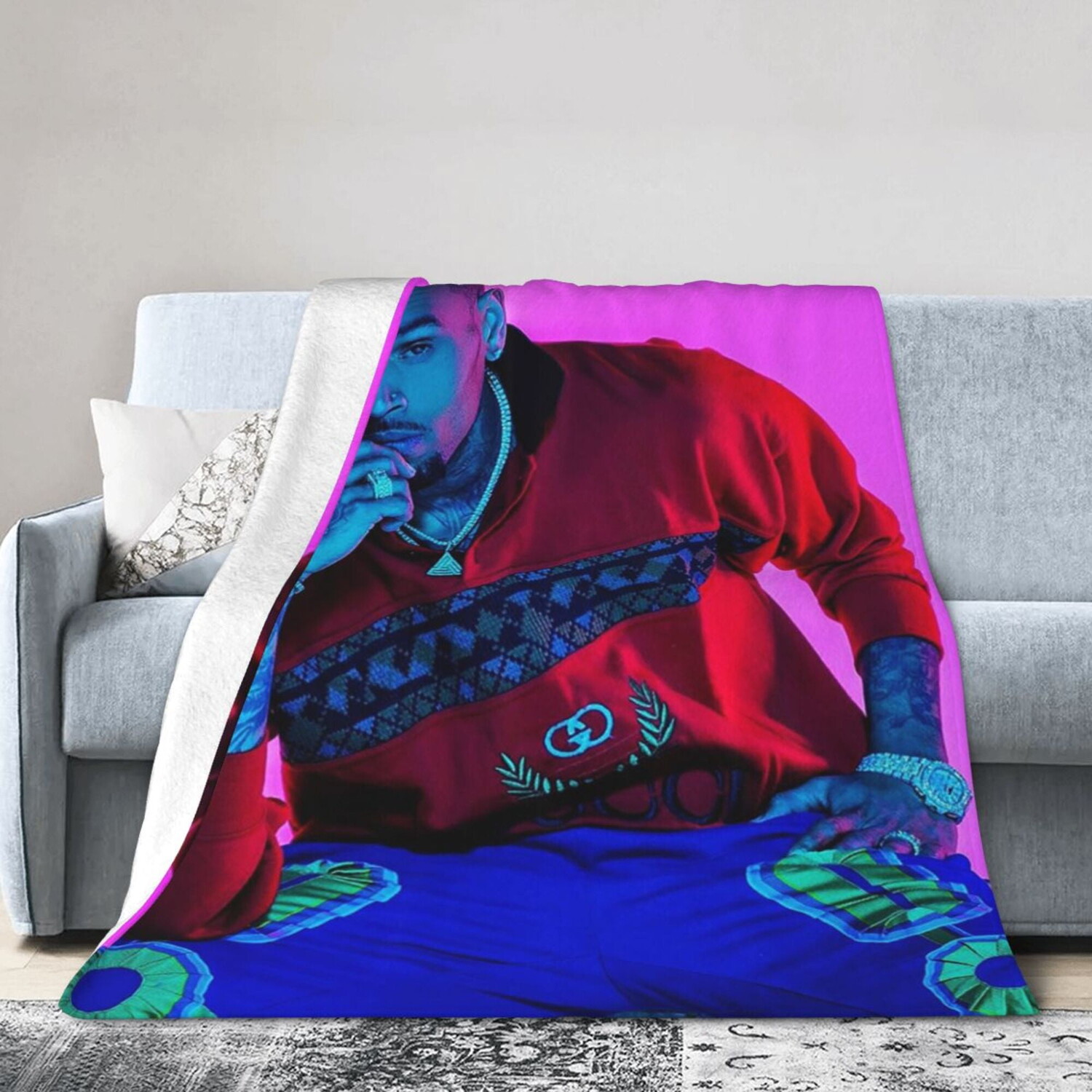 

Одеяло Chris Brown 80x60 дюймов, красный