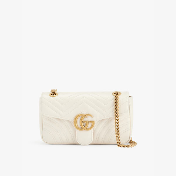 

Сумка через плечо из стеганой кожи Marmont Gucci, белый
