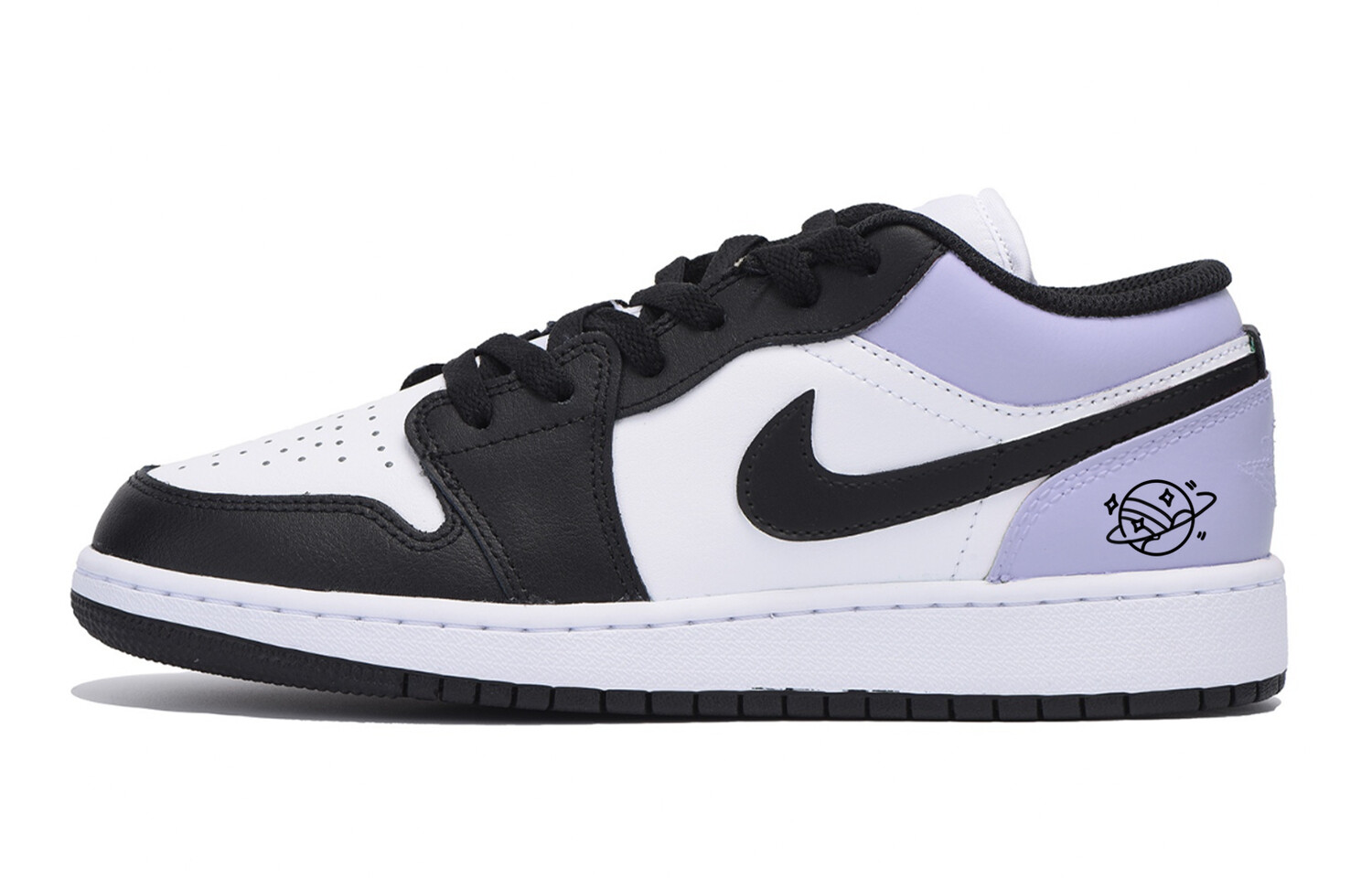 

Кроссовки Air Jordan 1 Vintage Basketball Shoes Women's Low-top Black/purple, черный