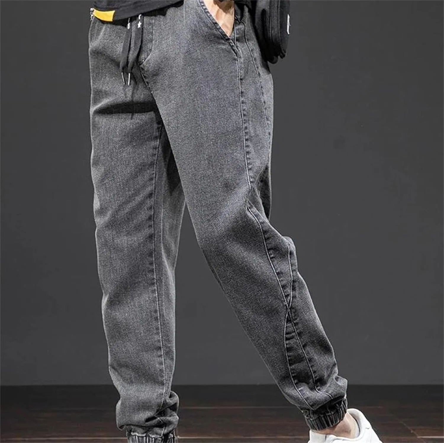 Джинсы Baggy Denim Jogger, серый — фото 4