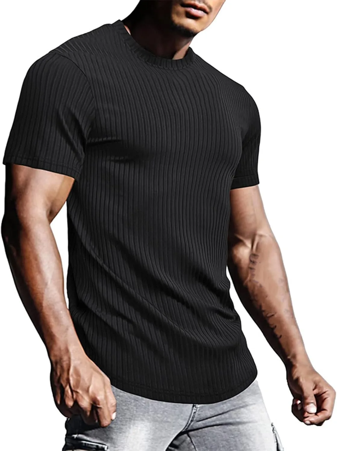 

Мужская футболка Muscle Stretch с коротким рукавом Zeiyignr