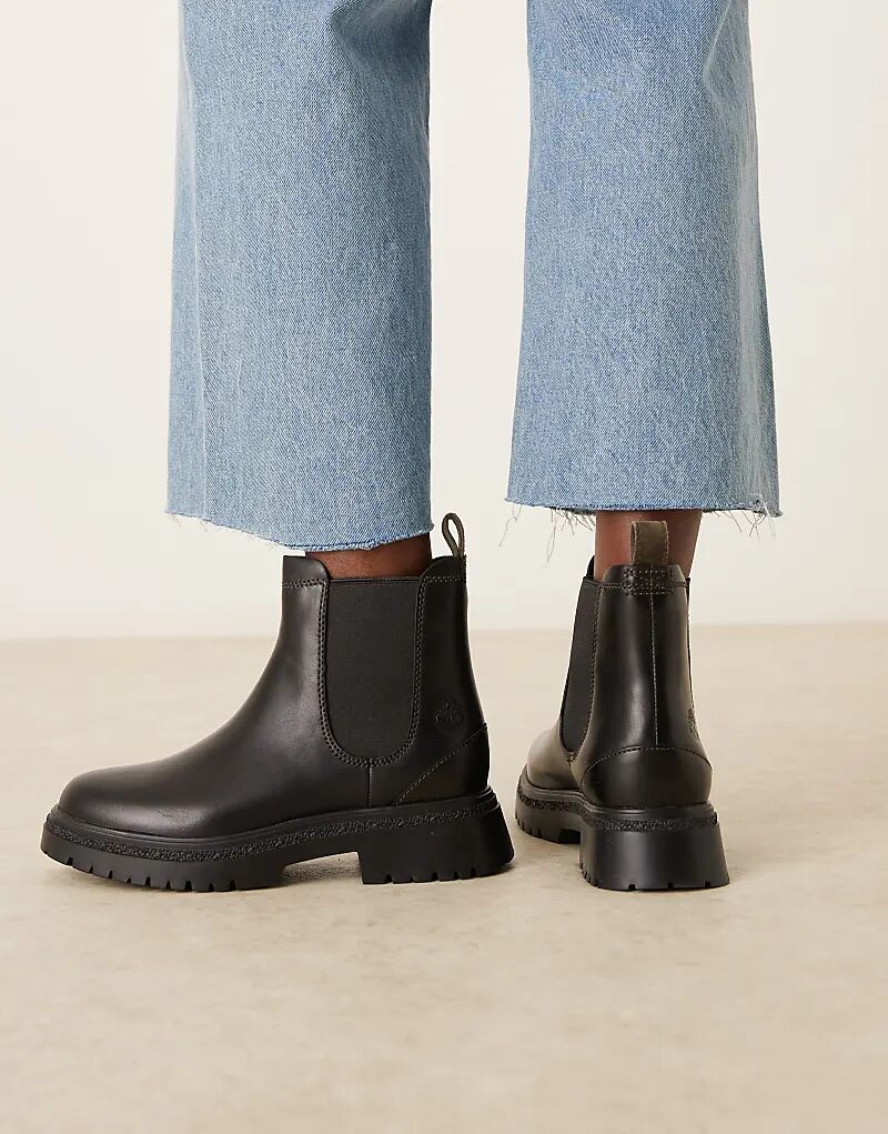 Ботинки челси Timberland Cambria Valley на массивной подошве из черной кожи — фото 4