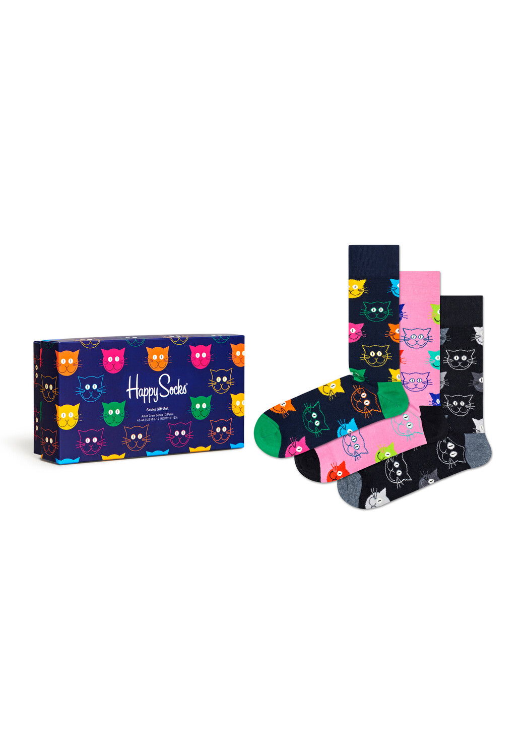 

Носки Happy Socks 3 Pack Mixed Cat Socks Gift Set, цвет multi_coloured