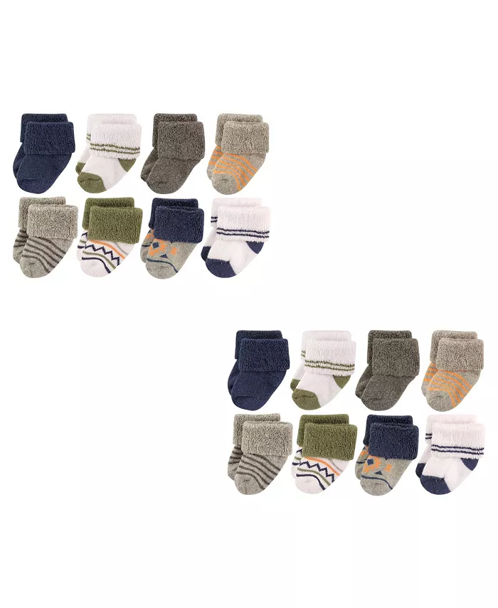 

Детские махровые носки из хлопка для мальчиков, 16 пар Luvable Friends, синий