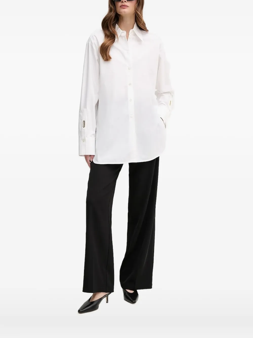 

Рубашка с пуговицами на манжетах EMPORIO ARMANI, белый