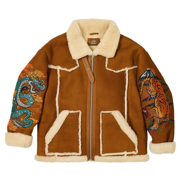 

Куртка Palace x Ugg Shearling Jacket Chestnut, желто-коричневый