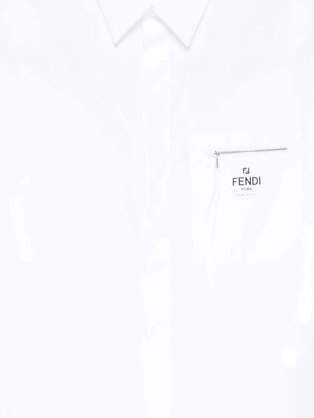 

Рубашка с логотипом и карманом FENDI, белый