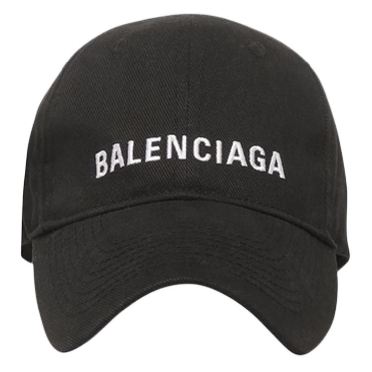 

Balenciaga Хлопковая бейсболка унисекс черная, Black