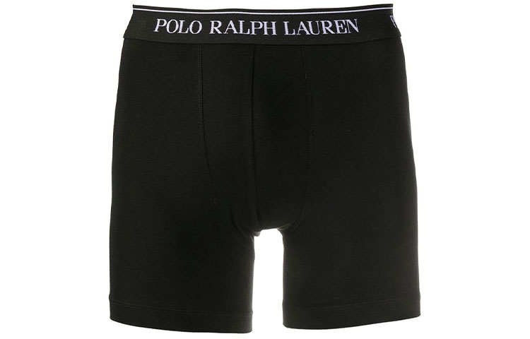 Трусы-боксеры с логотипом на поясе Polo Ralph Lauren, набор из 3 штук (черный/серый/белый) — фото 2
