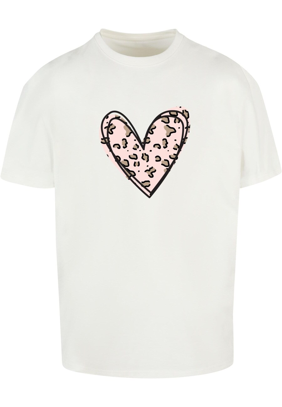 

Рубашка Merchcode Valentines Day - Leopard Heart, белый