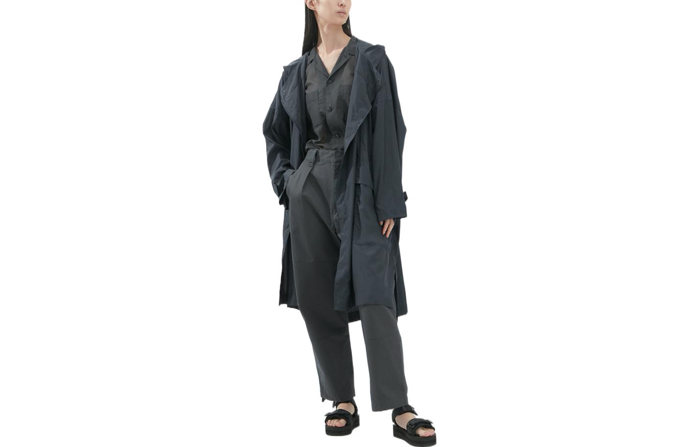 

UNIQLO Тренч унисекс темно-серый, Dark Gray