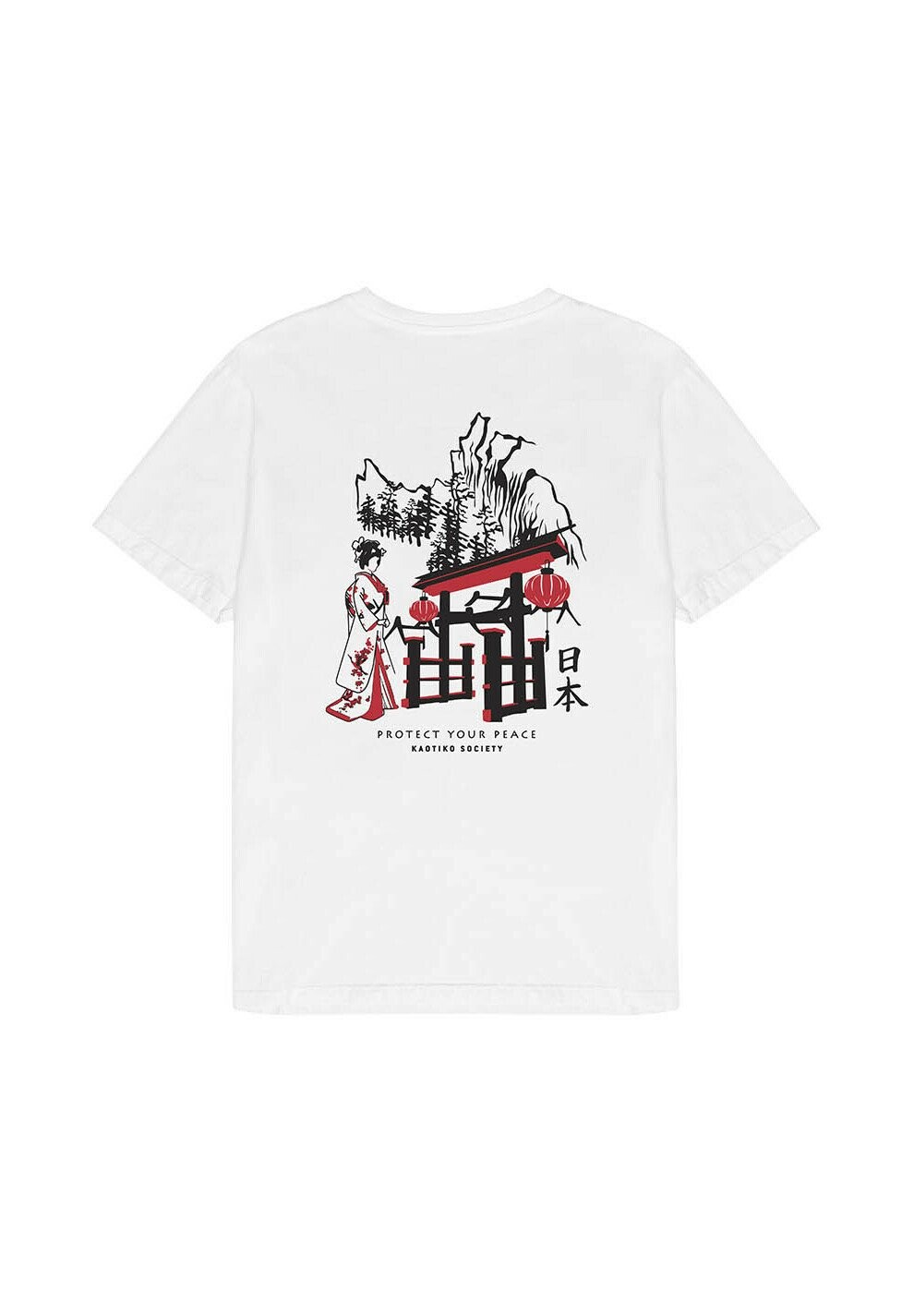 

Футболка с принтом WASHED GEISHA Kaotiko, weiß