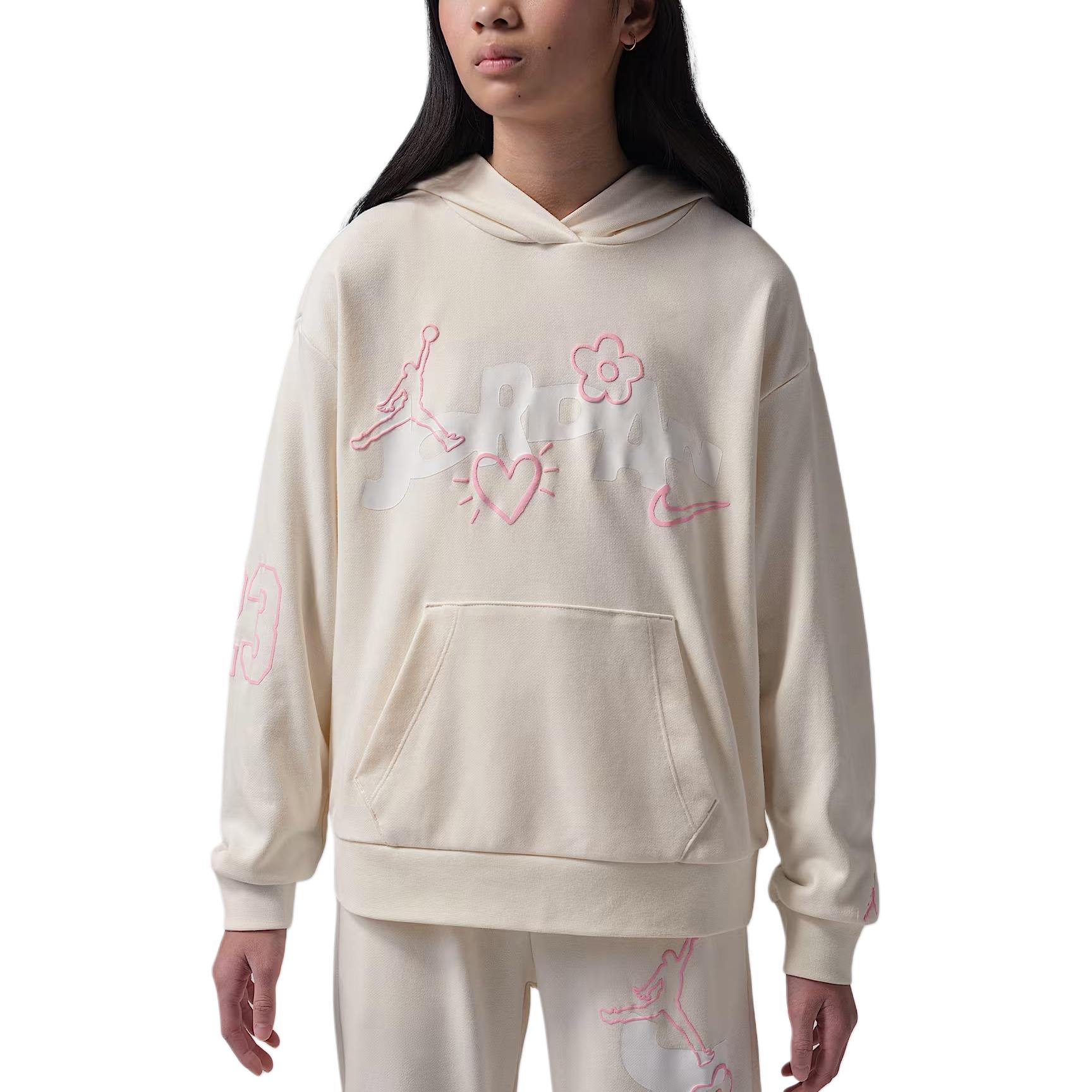 

Свитшот Love Is In The Air Kids' Jordan, светло айвори белый