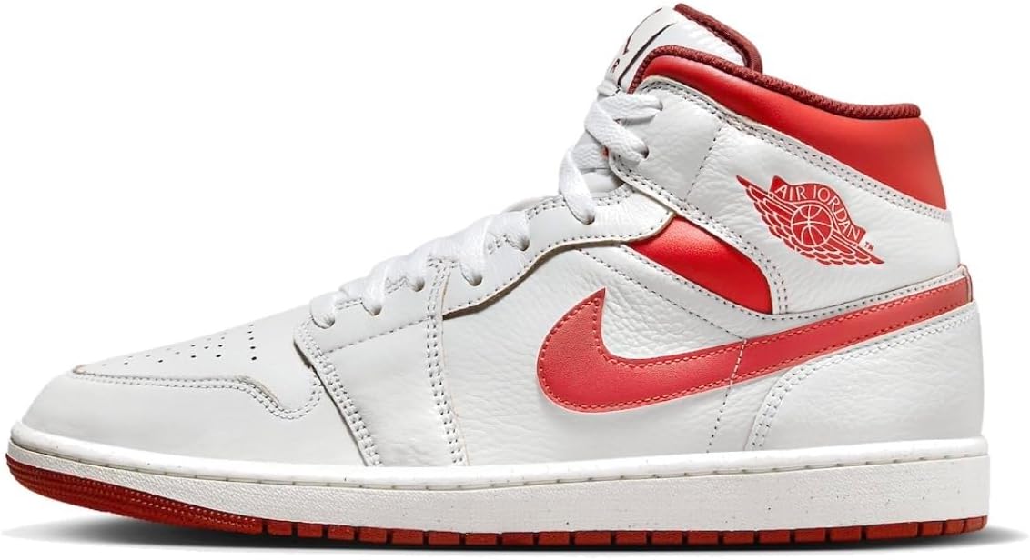 

Кроссовки Nike Air Jordan 1 Mid SE для мужчин, White Lobster Dune Red Sail
