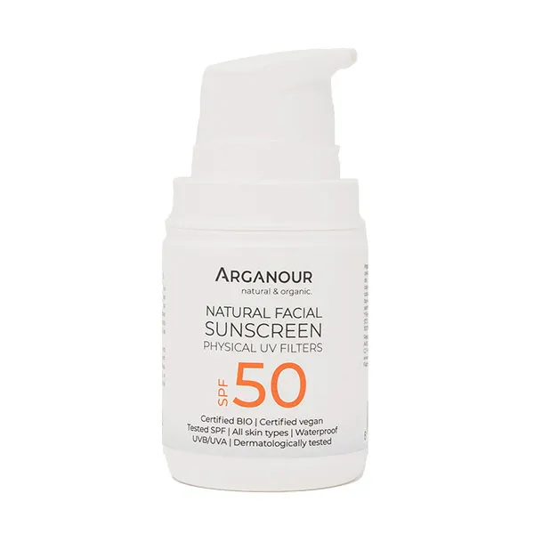

Солнцезащитный крем Natural Facial Sunscreen Spf50 Arganour, 50 ml