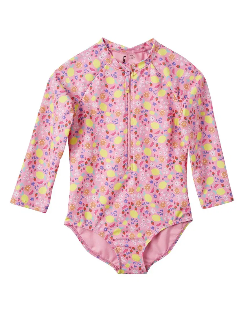 Футболка-рашгард Kensie Girl Ditsy Fruits, розовый