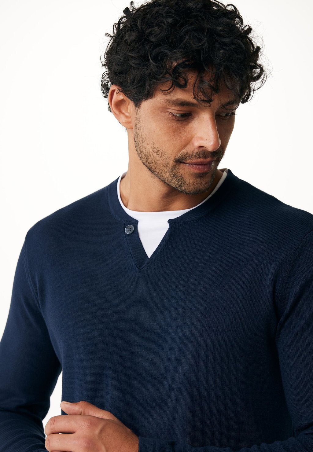 

Джемпер WITH LAYERED DETAILS Mexx, темно-синий