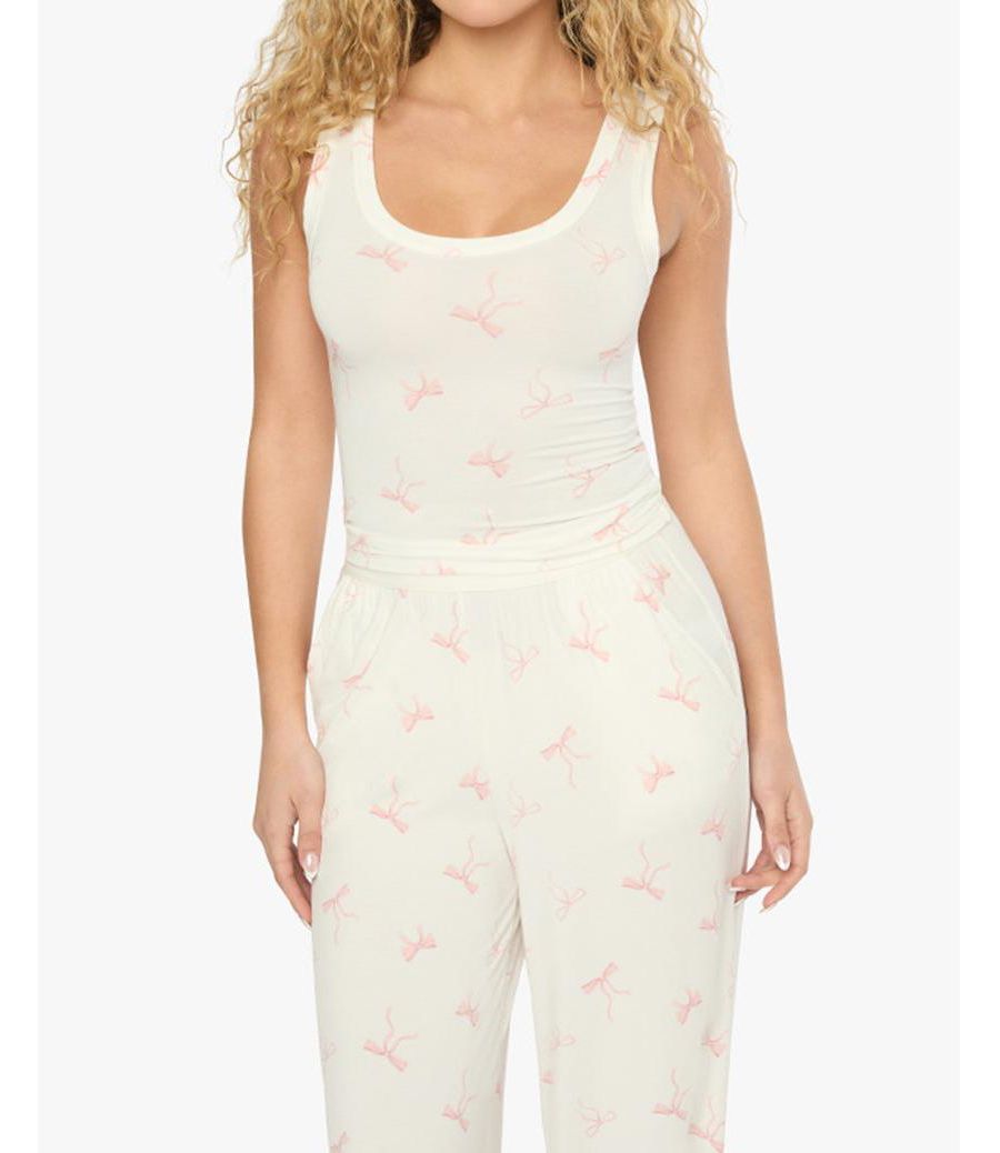 

Женская майка с вырезом-лодочкой WeWoreWhat, Ivory/pink