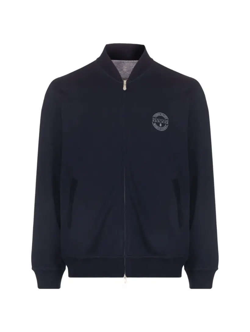 

Спортивная кофта с логотипом Brunello Cucinelli, серый