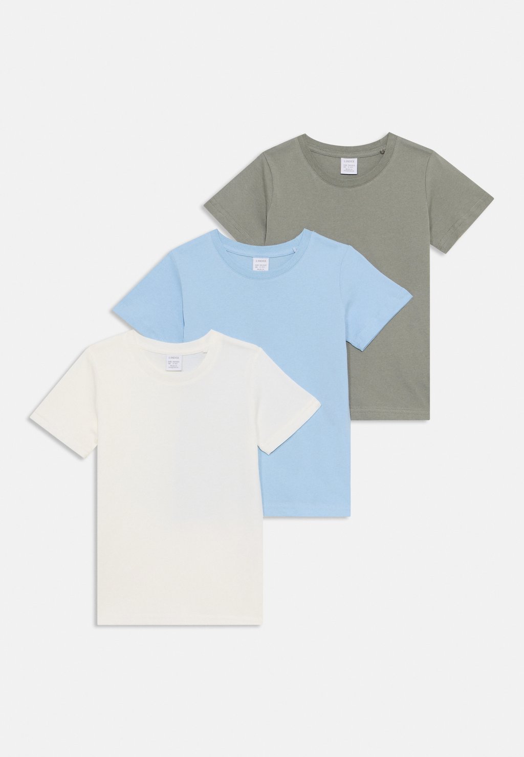 

Базовая футболка SOLID 3 PACK Lindex, светло-голубой
