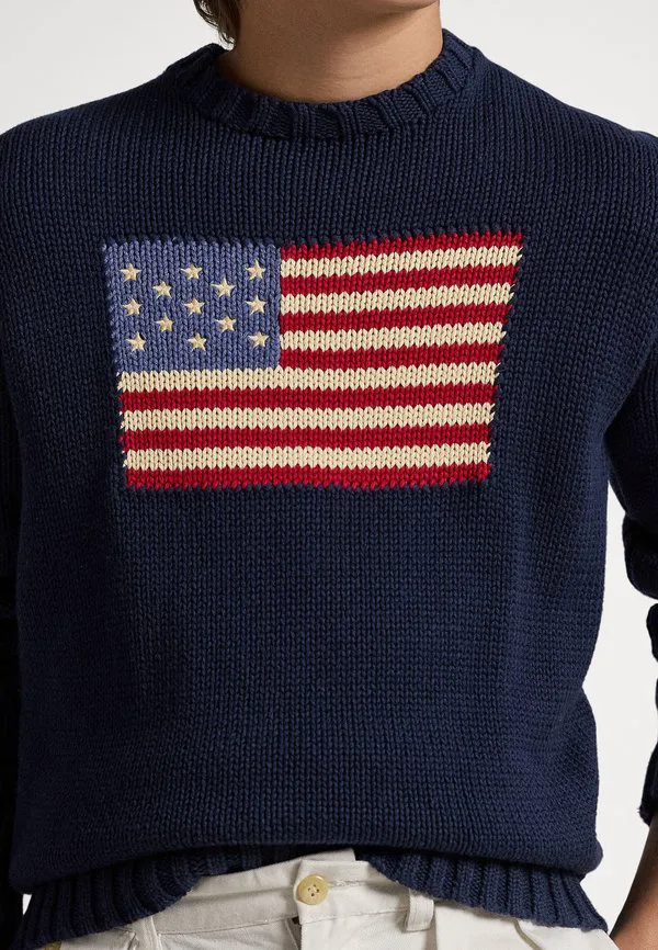 Знаменитый свитер с флагом 714y Polo Ralph Lauren, Hunter Navy — фото 4