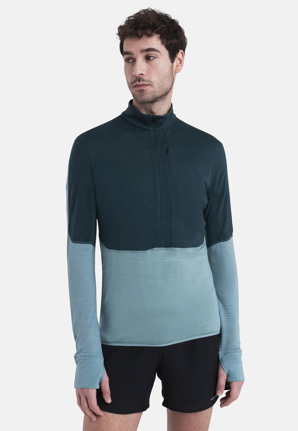 

Толстовка NATURAL MID WEIGHT REALFLEECE DESCENDER HALF ZIP Icebreaker, зеленый